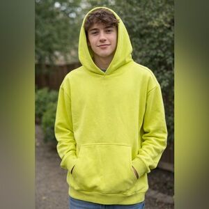 Vibrant Lime Hoodie for Kids